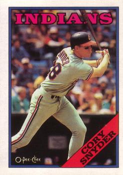 1988 O-Pee-Chee Baseball Cards 169     Cory Snyder